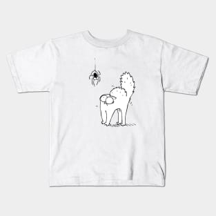 Simons Cat And Spider Cute Kids T-Shirt